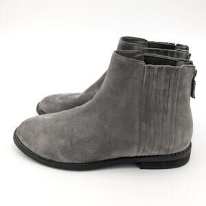 Eileen Fisher Boots Suede Leather Women's Ankle Booties Gray Classic Size 6 US